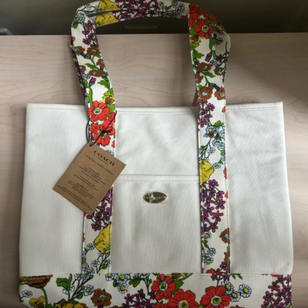 Sale! New Coach Violet Leather Crossbody w/ 2 Straps & Coach Floral Pattern Tote